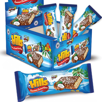 ویفر شکلاتی نارگیلی هیلز 12 گرمی حام