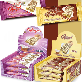 ویفر شیری دوقلو 24 * 6 عددی آنجل 35 گرمی حام