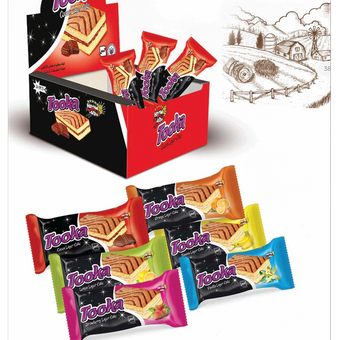 کیک لایه ای توکا 18 گرمی حام