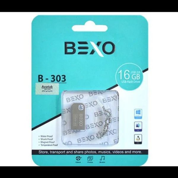 فلش مموری BEXO مدل B-303 ظرفیت 16 گیگابایت | بدنه فلزی USB 2.0
