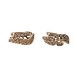 گوشواره زنانه ژوپینگ طرح برگ نگین دار کد 890