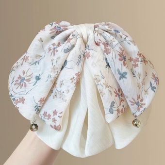 کلیپس مو پارچه ای گل دار وارداتی