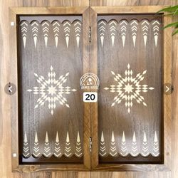 تخته نرد و شطرنج نراد روس بزرگ کد 20 - همراه با مهره و تاس