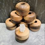 جعبه دستمال کاغذی گردو گرد دستساز