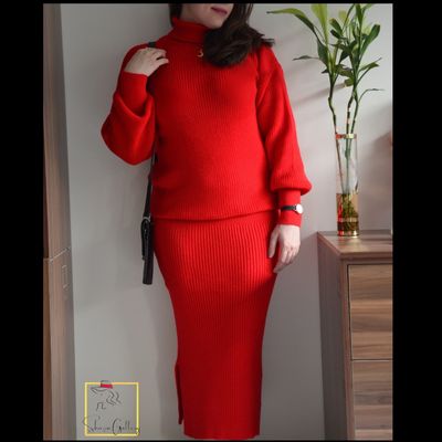 ست تونیک و دامن بافت