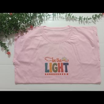 تیشرت زنانه طرح light جنس نخ 28