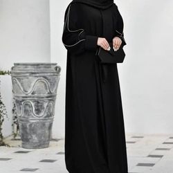 مانتو مجلسی زنانه عبایی جلو بسته بلند ساناز محرمی