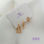 گوشواره سه تایی برند YSX