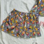 تاپ و شورتک و اسکرانچی ساتن طرح بچه ببر فری سایز تا 42