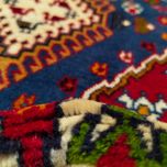 فرش دستباف سایز ذرع و چارک یک متری (تمام پشم یلمه نقشه حوضی زمینه آبی) کد 6103