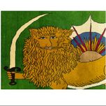 فرش دستباف سایز ذرع و نیم شیر و خورشید (تمام پشم یلمه زمینه سبز ) کد 6083