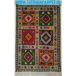 فرش دستباف سایز پادری یا پشتی (تمام پشم یلمه نقشه خشتی ) کد 6181