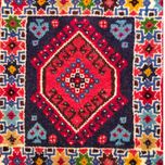 فرش دستباف سایز پادری یا پشتی نقشه خشتی (تمام پشم یلمه طرح خشتی) کد 6186