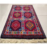 فرش دستباف سایز پادری یا پشتی نقشه خشتی (تمام پشم یلمه طرح خشتی) کد 6186