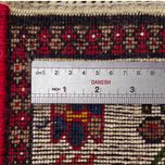 فرش دستباف زمینه کرم سایز زیر تلفنی چهل سانتیمتری (تمام پشم یلمه طرح قشقایی) کد 6237