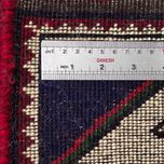 فرش دستباف زمینه کرم سایز زیر تلفنی چهل سانتیمتری (تمام پشم یلمه طرح حوضی) کد6235