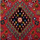 فرش دستباف زمینه مسی سایز زیرتلفنی چهل سانتیمتری (تمام پشم یلمه طرح تک حوض) کد6266