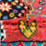 فرش دستباف زمینه مسی سایز زیرتلفنی چهل سانتیمتری (تمام پشم یلمه طرح تک حوض) کد6266