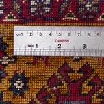 فرش دستباف سایز پادری یا پشتی زمینه زرد طلایی (تمام پشم یلمه طرح حوضی) کد 6184