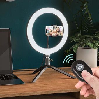 رینگ لایت 26 سانتی متری مدل  سی یرا Sierra Ring Light SR-26 cm همراه سه پایه رومیزی و شاتر بلوتوثی