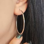 گوشواره نقره حلقه ساده