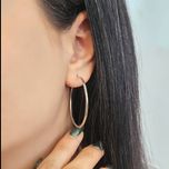 گوشواره نقره حلقه ساده