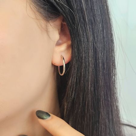 گوشواره نقره حلقه ساده3