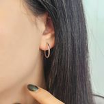 گوشواره نقره حلقه ساده3