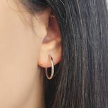 گوشواره نقره حلقه ساده3