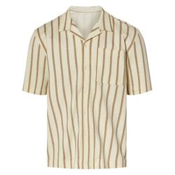 پیراهن آستین کوتاه مردانه یقه انگلیسی برند لیورجی مدل کرمی