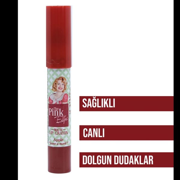 رژ لب مدادی مات پینک الیز ترکیه رنگ Apple | رنگ سیب جذاب، بافت مخملی و ماندگاری بالا