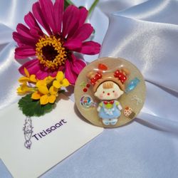 مگنت طرح دخترک شیرینی پز کد 1