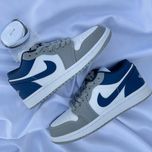 کتونی نایکی ایر جردن وان لو بدون ساق فرنچ بلو Nike Air Jordan 1 Low Stealth French Blue
