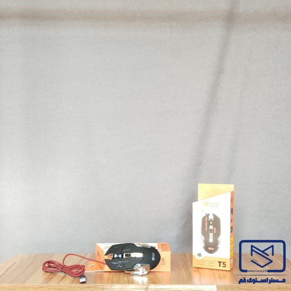 موس گیمینگ باسیم گلداسکار مدل Gold Oscar T5