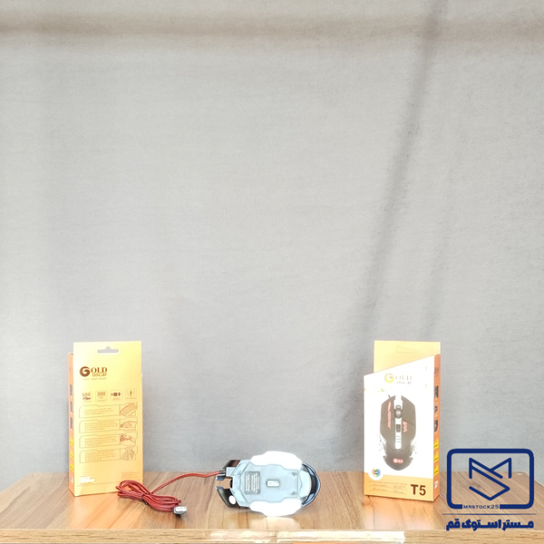 موس گیمینگ باسیم گلداسکار مدل Gold Oscar T5