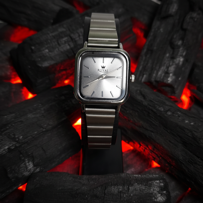 ساعت royal استیل صفحه سفید