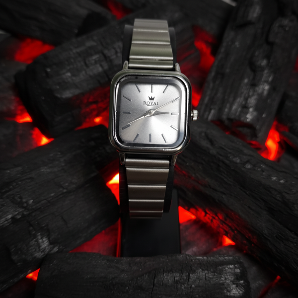 ساعت royal استیل صفحه سفید