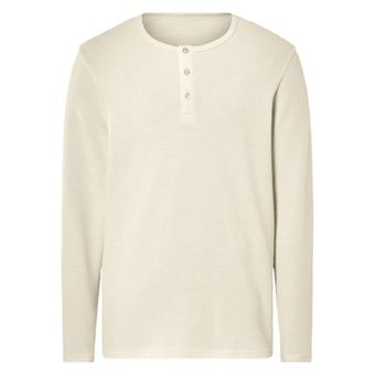 بلوز نخی سه دکمه پاییزه مردانه برند لیورجی مدل کرمی 4052916164914