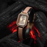 ساعت bolun صورتی نگینی