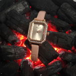 ساعت bolun صورتی نگینی