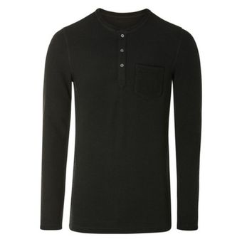 بلوز نخی سه دکمه پاییزه مردانه برند لیورجی مدل مشکی 4335814042417