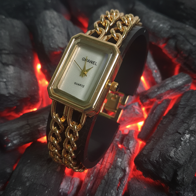 ساعت chanel زنجیری طلایی