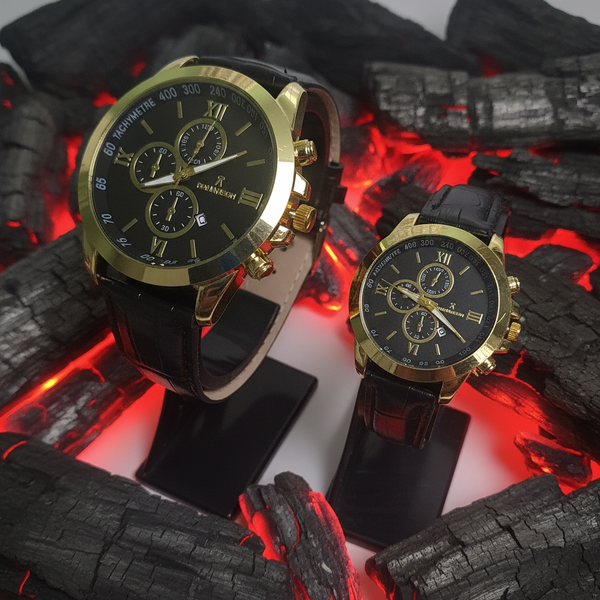 ساعت طرح romanson چرمی ست دو عددی