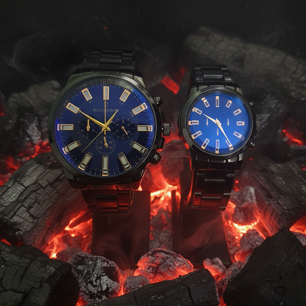 ساعت طرح romanson مشکی ست دو عددی