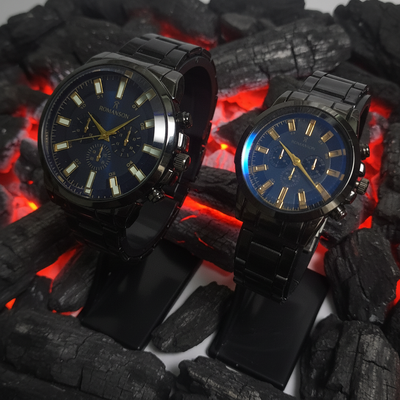 ساعت طرح romanson مشکی ست دو عددی