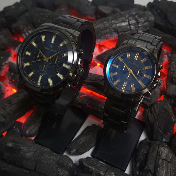 ساعت طرح romanson مشکی ست دو عددی