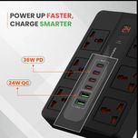 چندراهی برق و هاب شارژر هوشمند Porodo مدل Multi-Port Super Hub