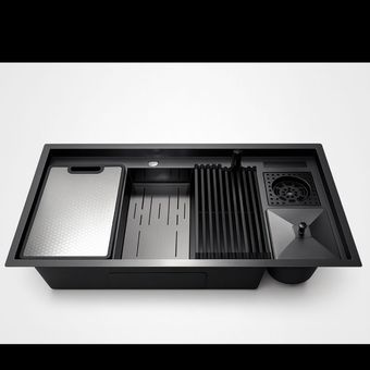 سینک 100 سانت پله ای سطل زباله دار باکسی‌ H&B