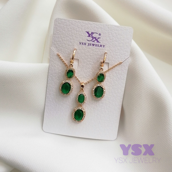 نیمست جواهری زمردی از برند YSX