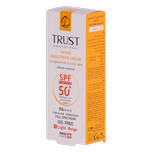 کرم ضدآفتاب رنگی و کنترل چربی تراست TRUST SPF50 | محافظت کامل برای پوست مختلط تا چرب – بژ روشن